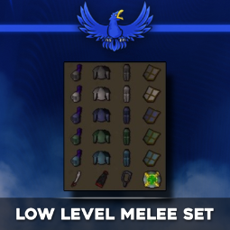 Low level Melee Gear with Weapons Amulet Cape Set with Membership Bond 0